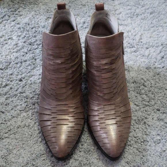 Donald J. Pliner Metallic Taupe Ankle Booties - Picture 2 of 4